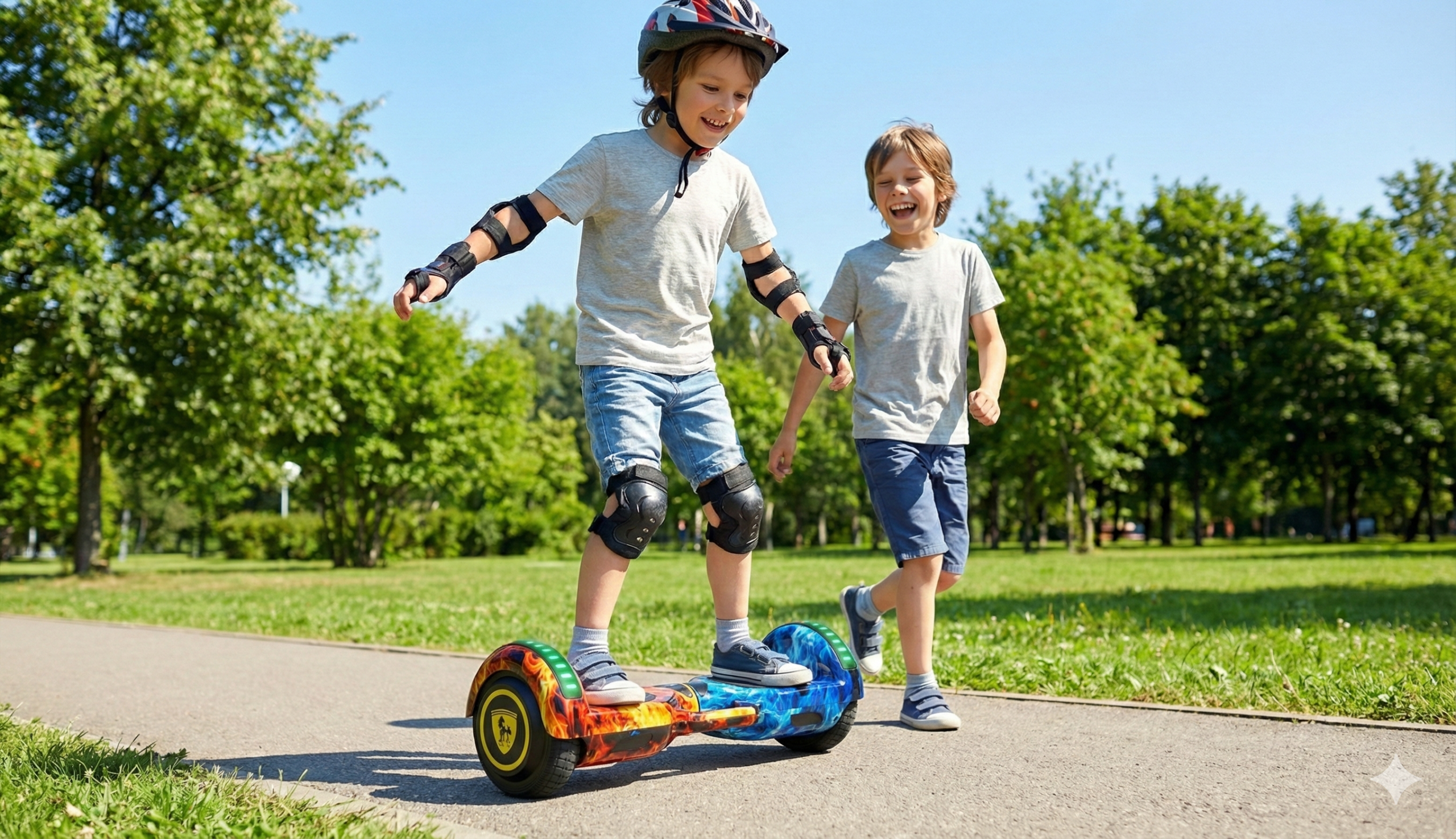 Self-balancing Ice and Fire Hoverboard for kids and adults.