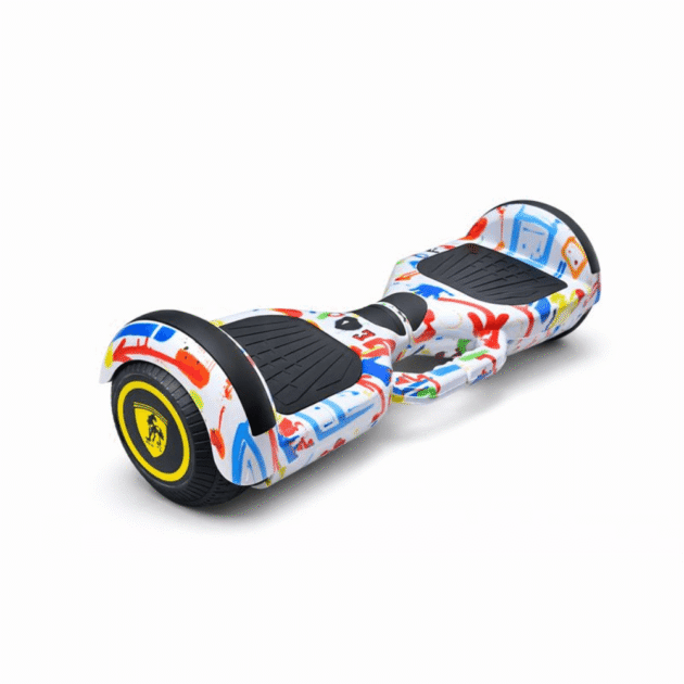 Safe kids hoverboard with flame design and LED lights