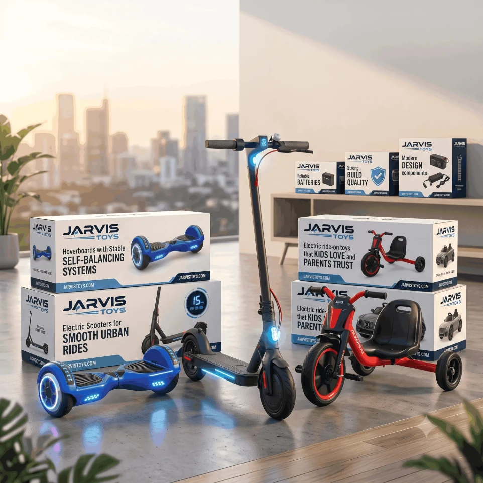 Features offer by jarvis toys for hoverboard,electric scooter and drifter.